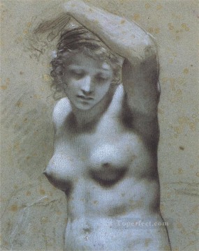 Pierre Paul Prud hon Painting - Femme nue en buste Romantic Pierre Paul Prud hon